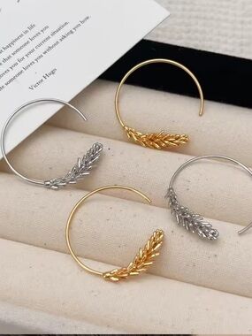 New .925 “Wheat” Hoops, gold or silver